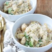 Creamy Seafood and Artichoke Linguine on 100 Days of Real Food