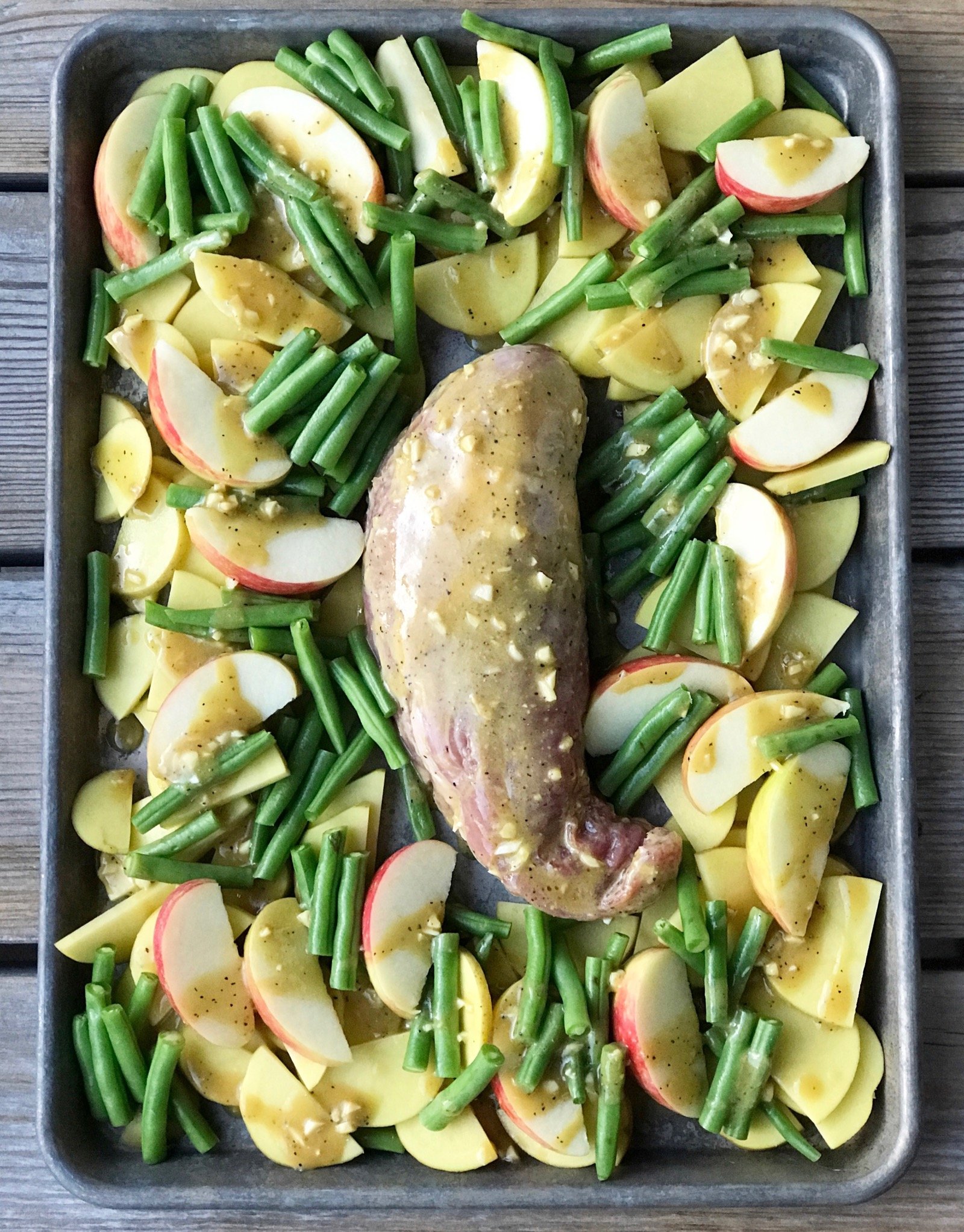 Sheet Pan Marinated Pork Tenderloin &amp; Veggies