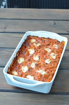 Curly Pasta and Zucchini Bake on 100 Days of Real Food