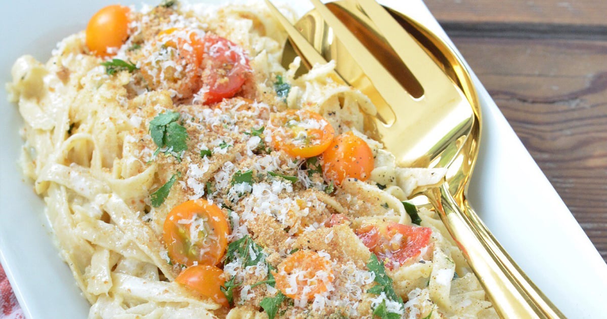 Kale and Tomato Alfredo Pasta ⋆ 100 Days of Real Food