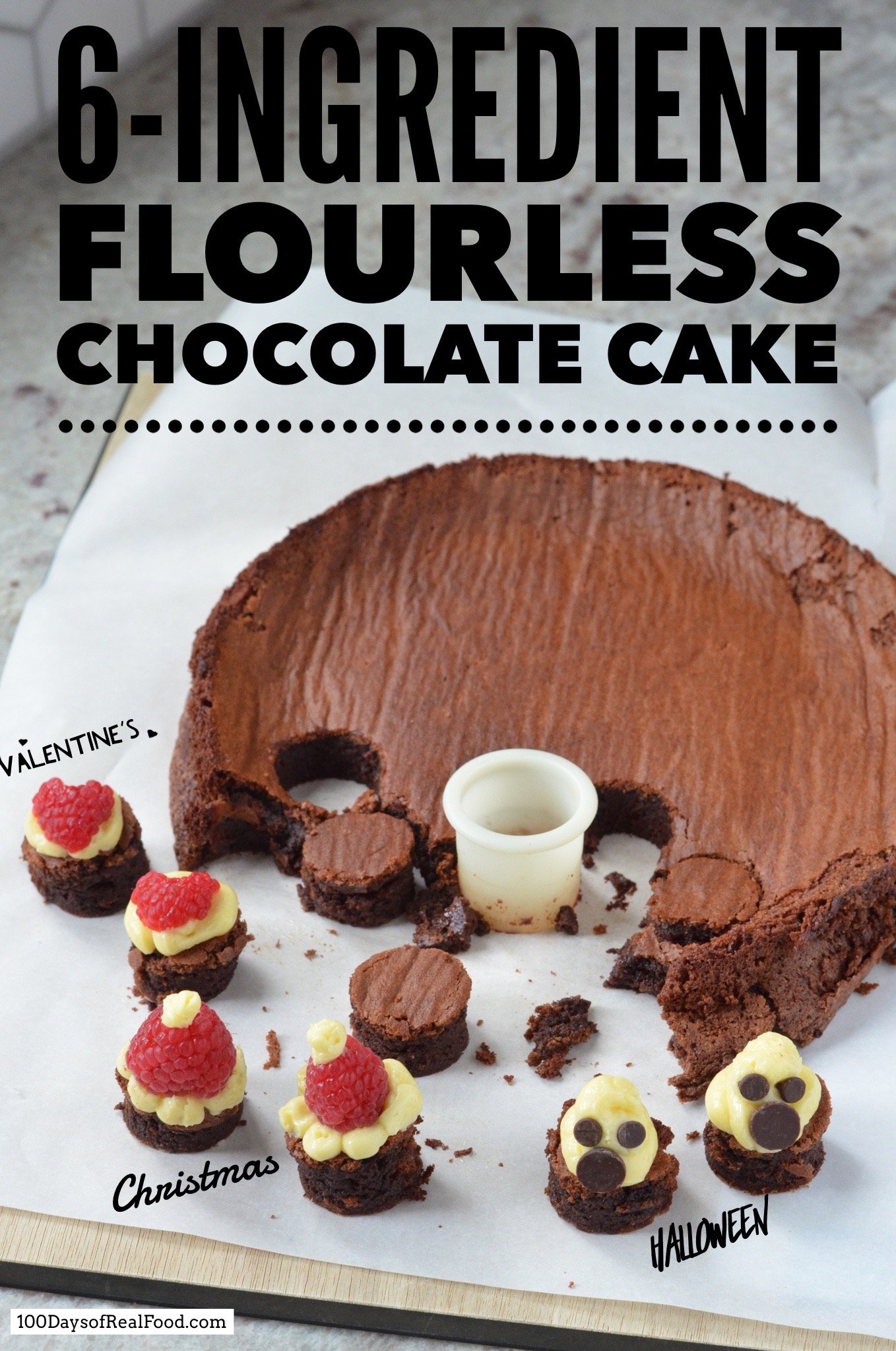 6-ingredient flourless chocolate cake