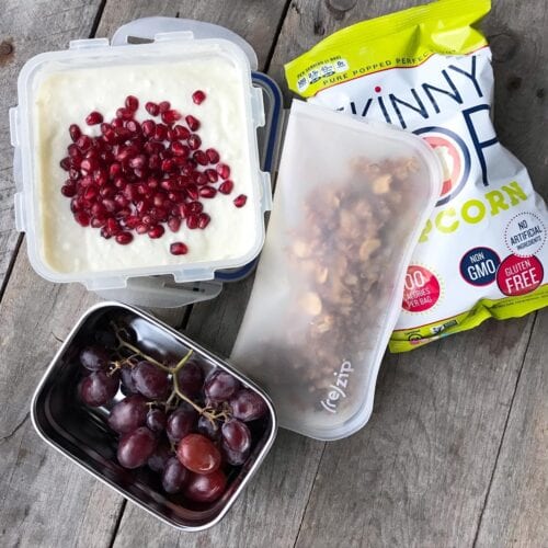 School Lunch granola and yogurt on 100 Days of Real Food