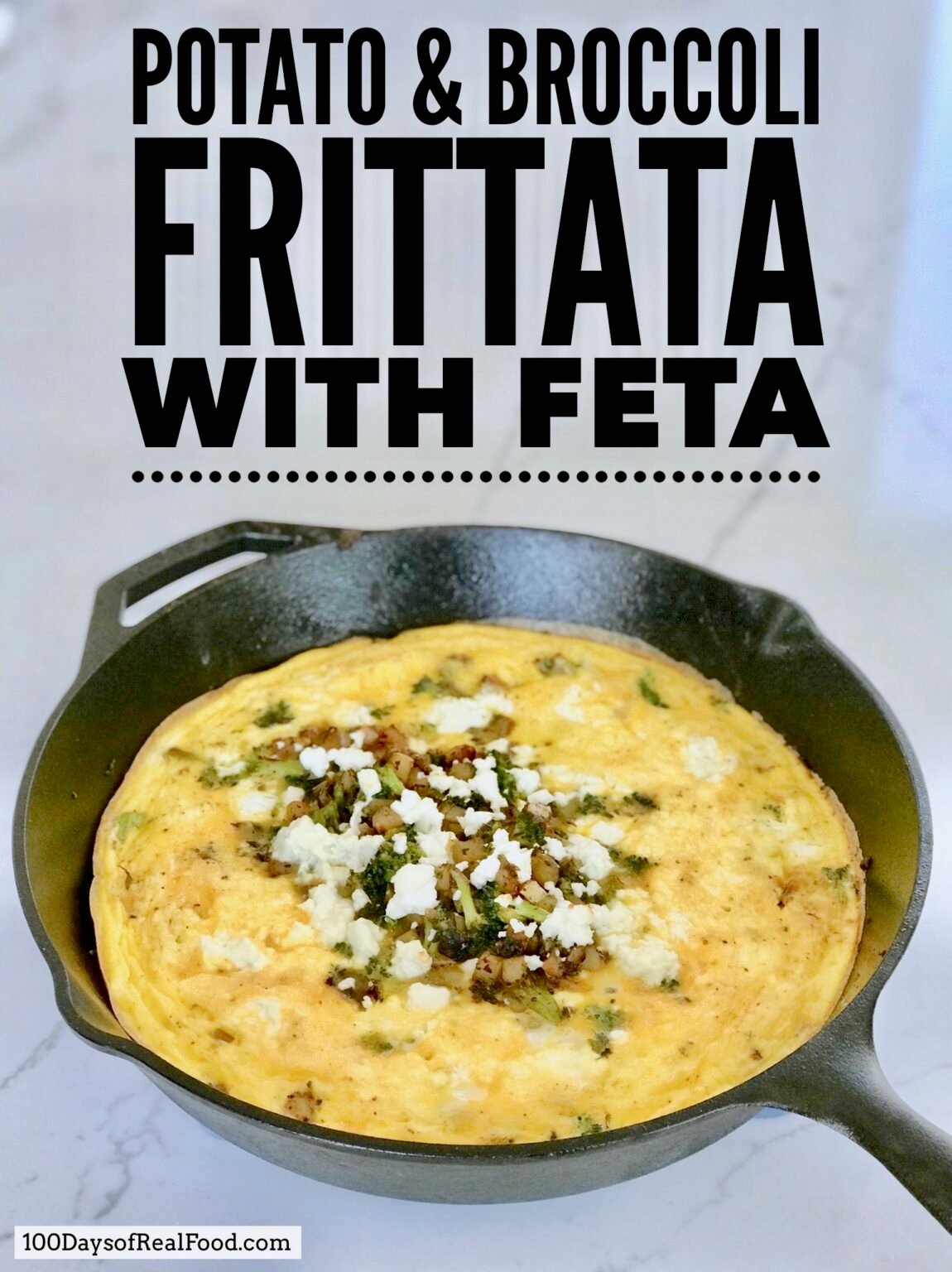 Potato and Broccoli Frittata with Feta ⋆ 100 Days of Real Food