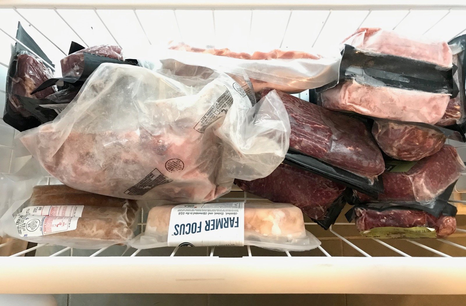 Meat in our freezer