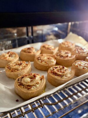 Homemade Whole-Wheat Pizza Rolls on 100 Days of Real Food