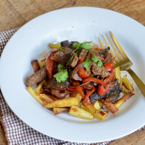 Peruvian Stir Fry (Lomo Saltado) on 100 Days of Real Food