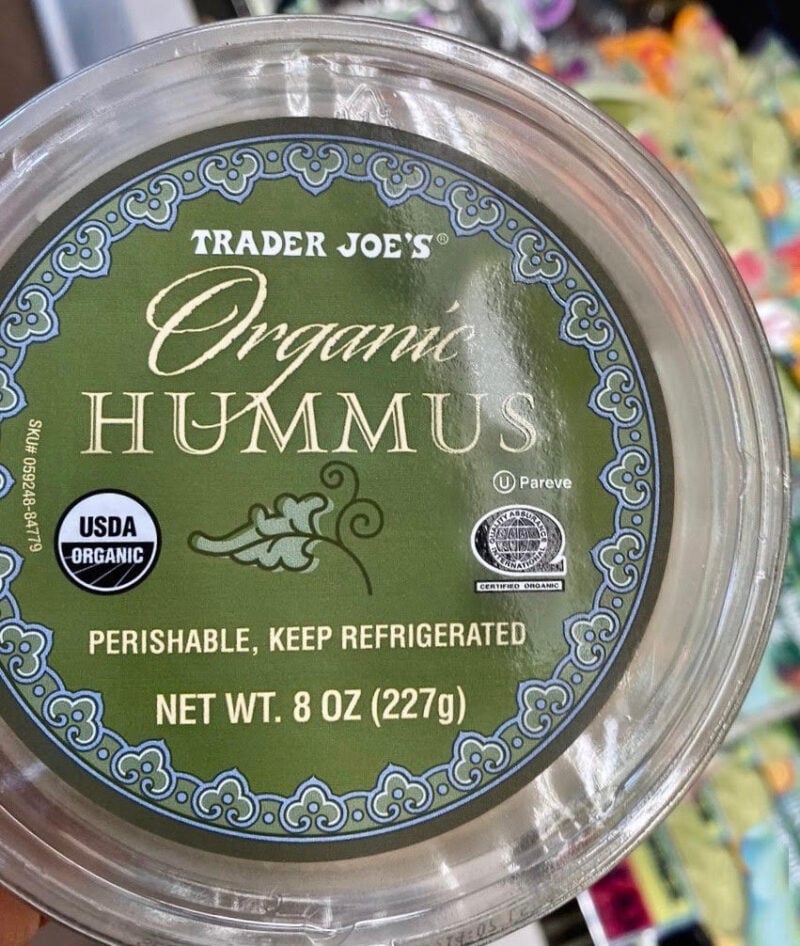 Trader Joe's organic plain hummus