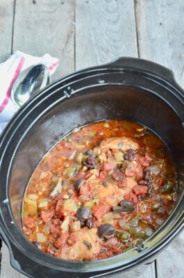Slow Cooker Chicken Cacciatore on 100 Days of Real Food