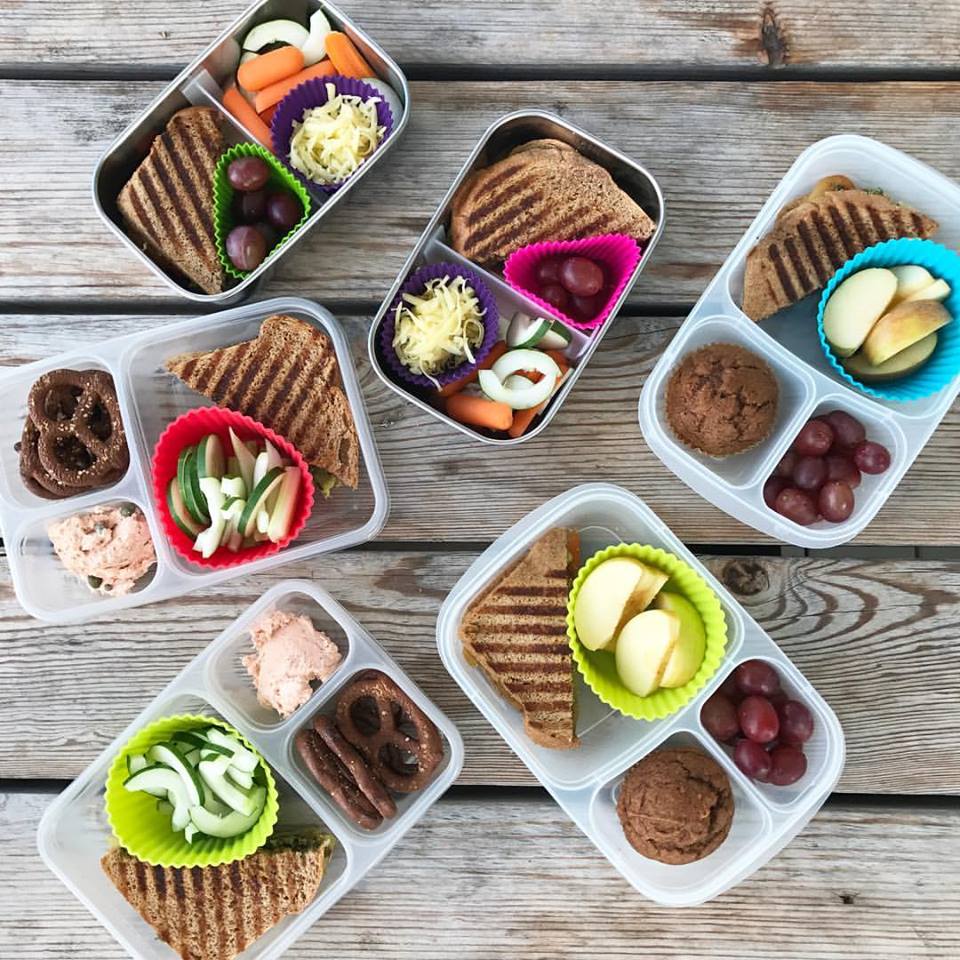 Six healthy packed school lunches