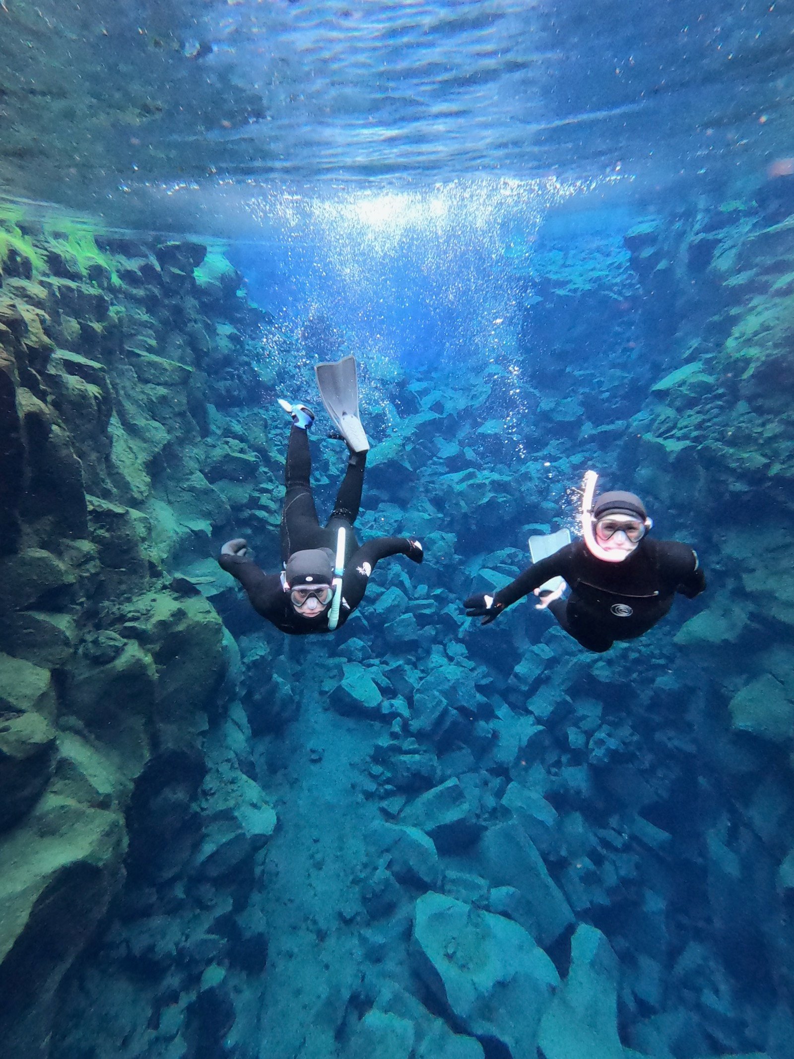 Snorkeling in the Silfra Fissure.