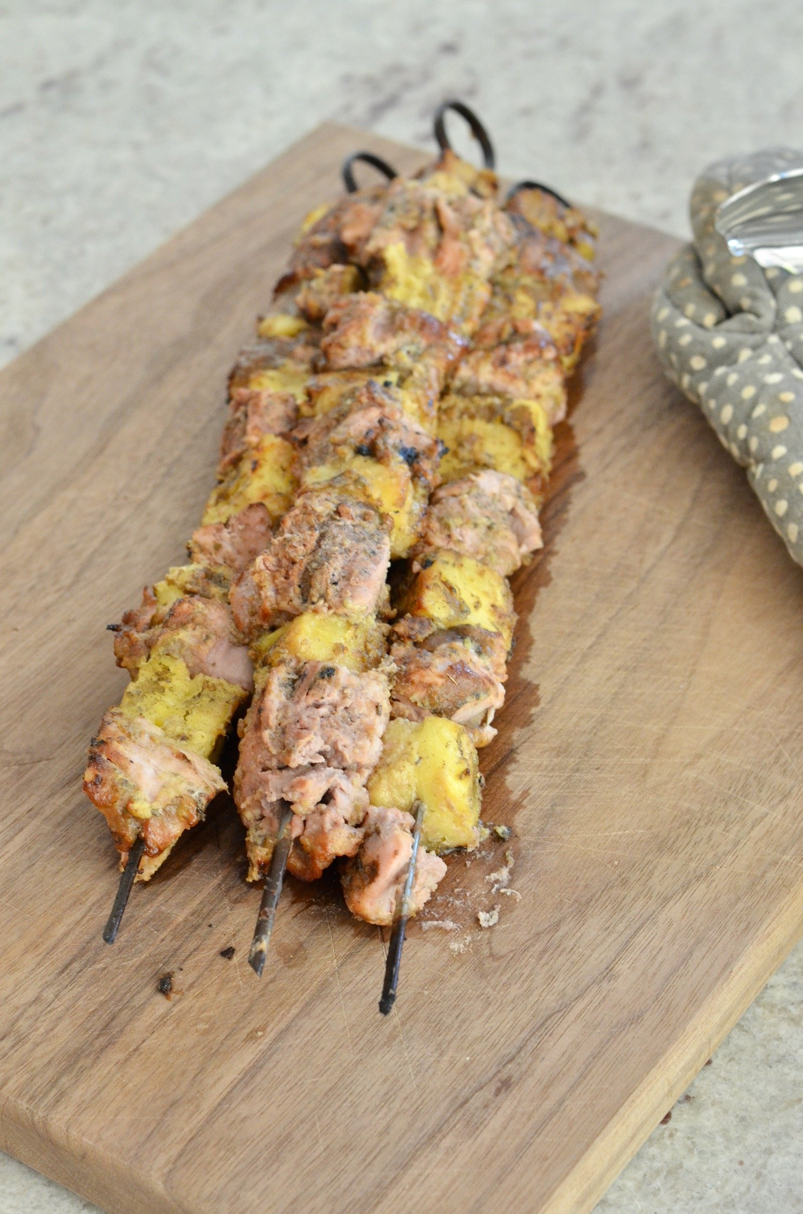 Pork and Pineapple Kabobs on 100 Days of Real Food