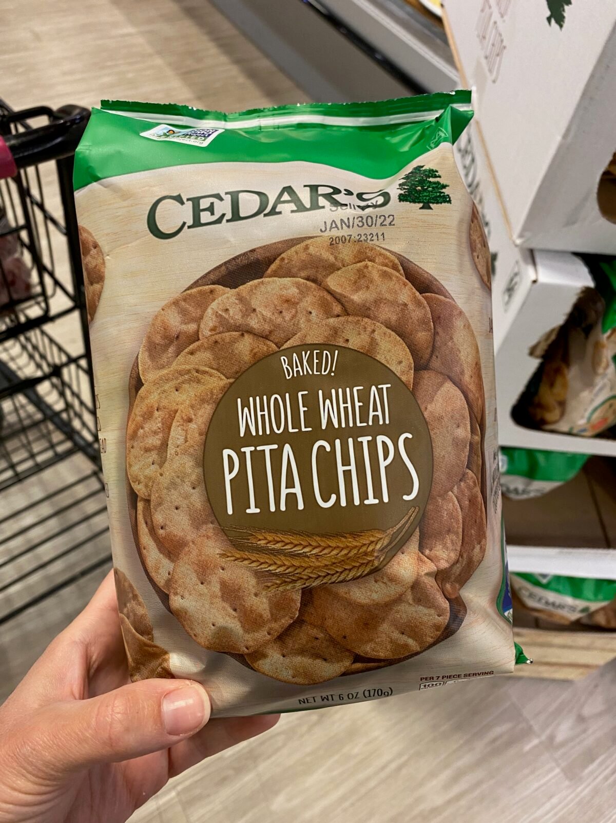 Bag of Baked Whole Wheat Pita Chips healthy snack