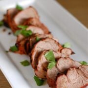 pork tenderloin sliced