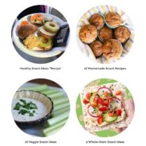 collage of snack ideas