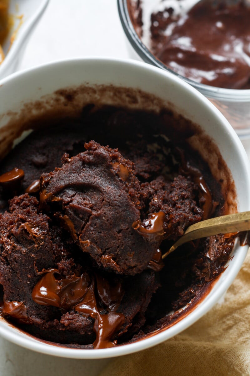 Cake in small bowl.