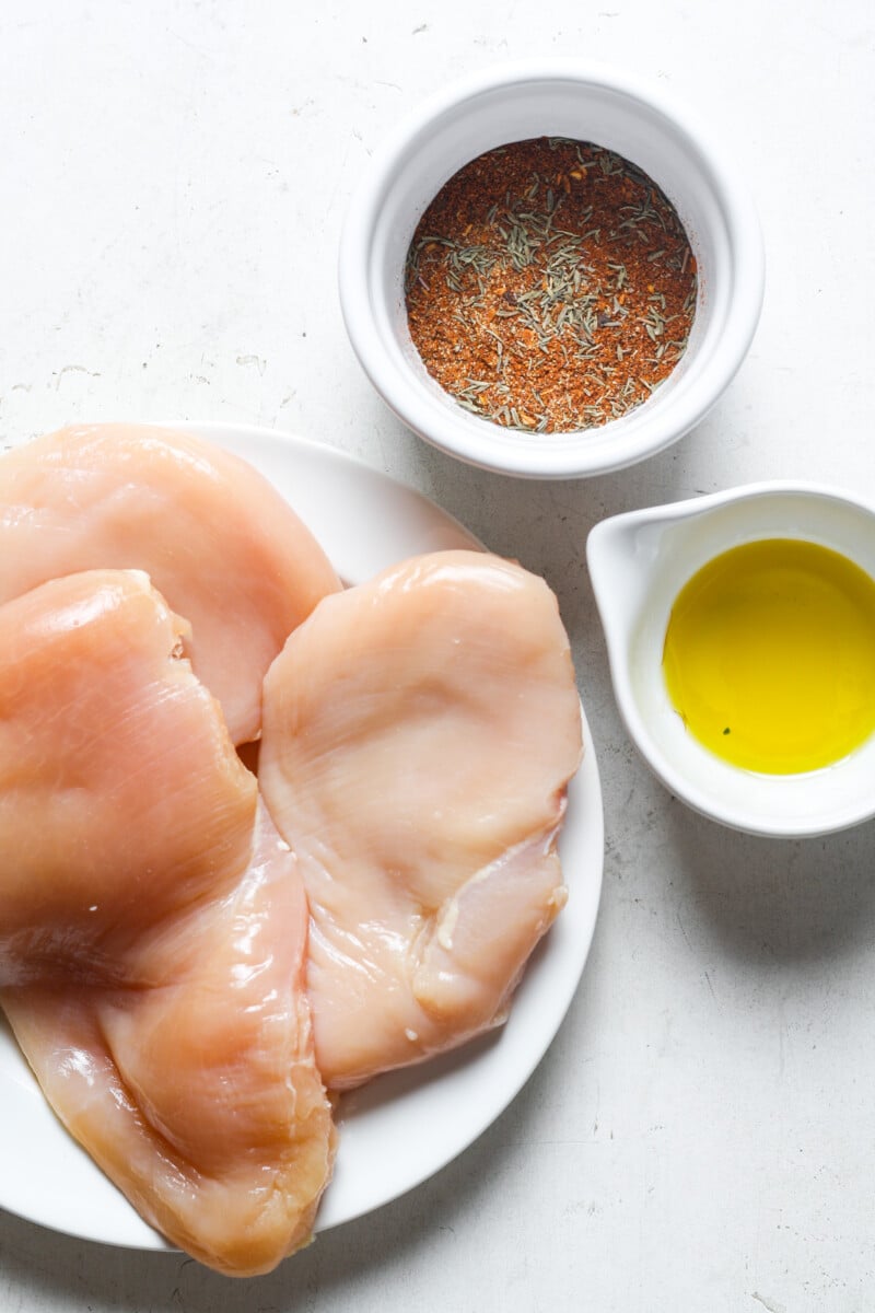 Ingredients for blackened chicken.