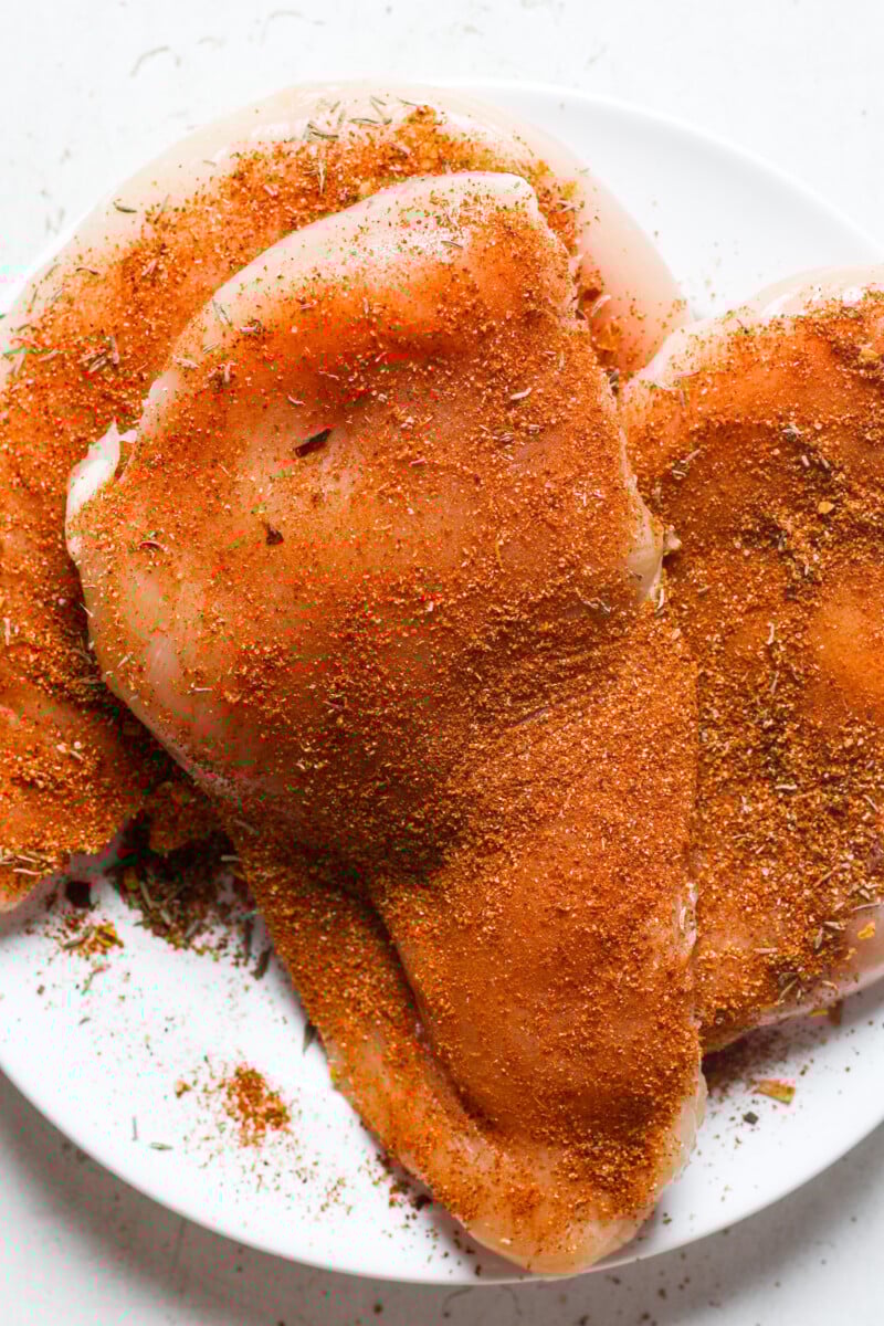 Cajun seasoned chicken.