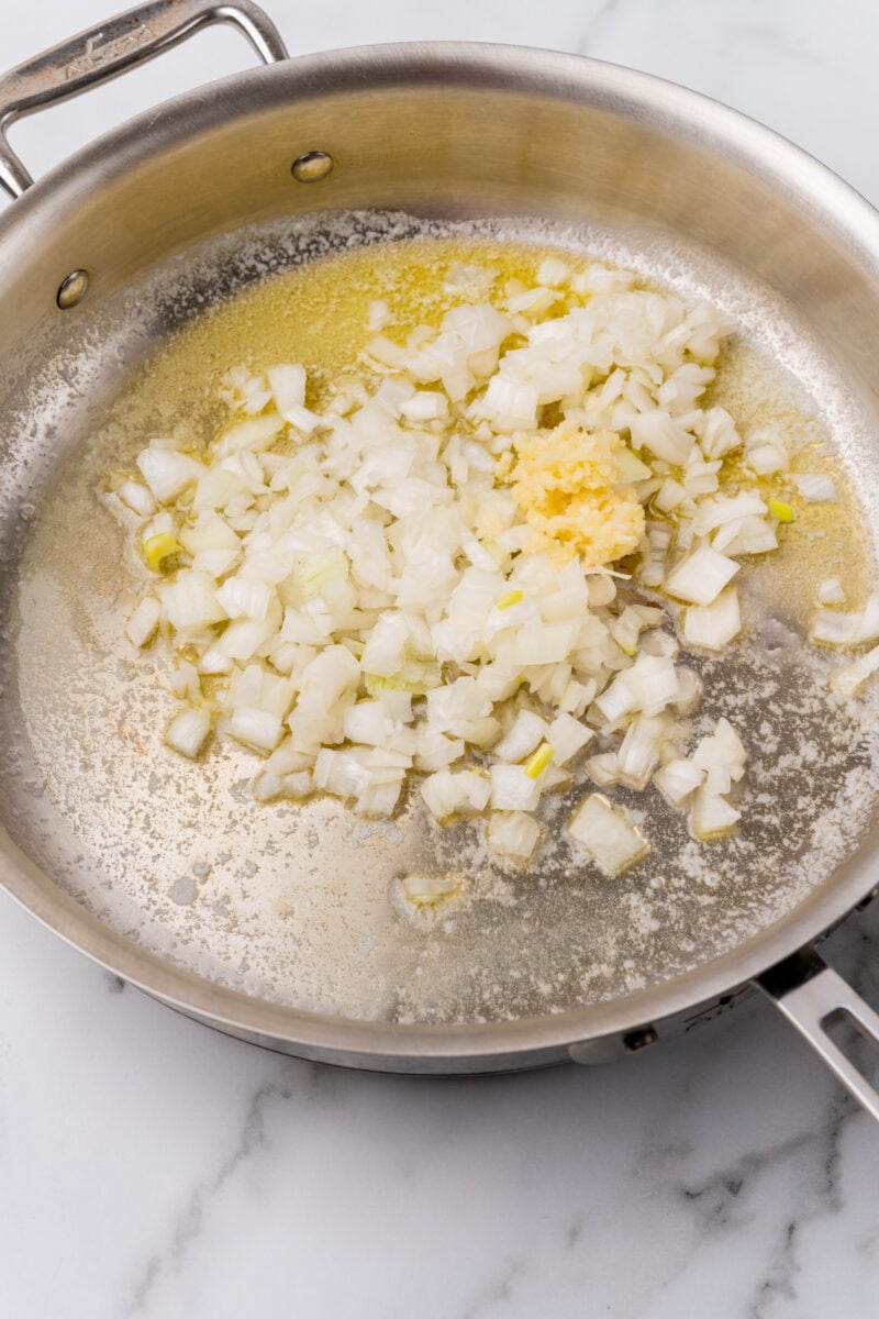 butter, onion and garlic.