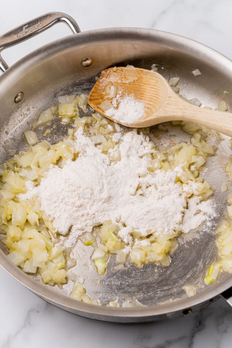 onions and whole wheat flour.