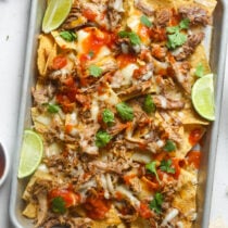 Pulled pork nachos.