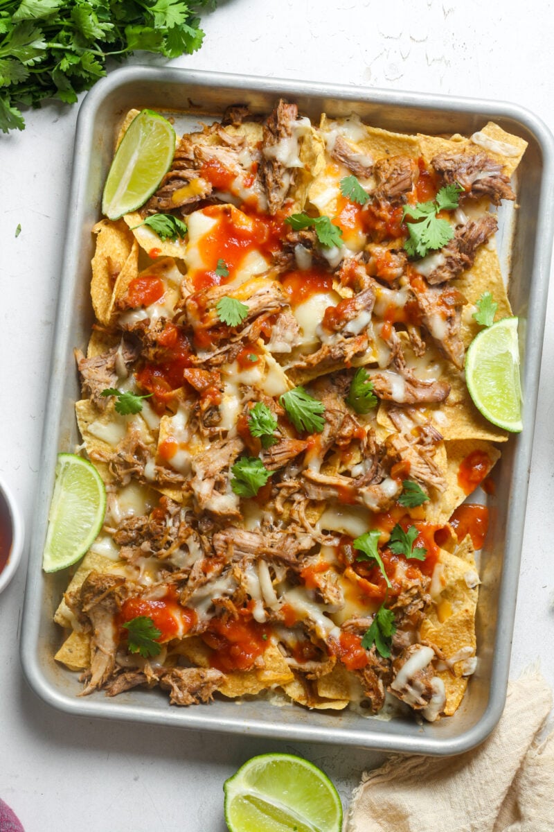 Pulled pork nachos.