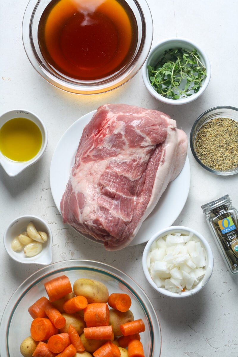 Ingredients for instant pot pork roast.