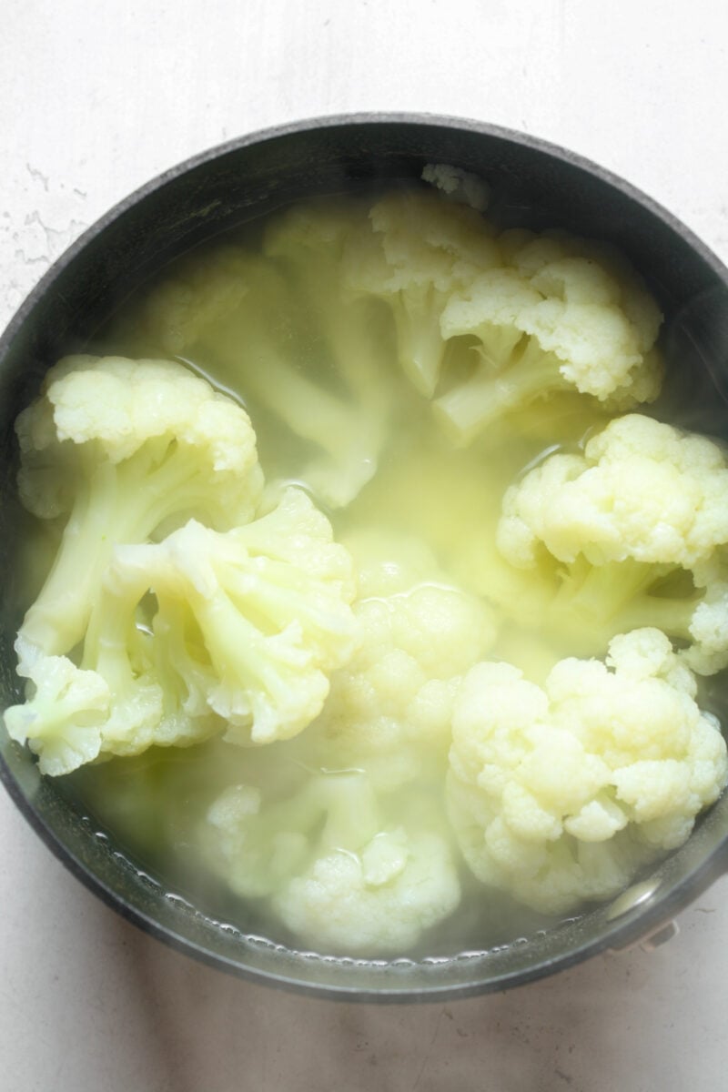 Boiled cauliflower.