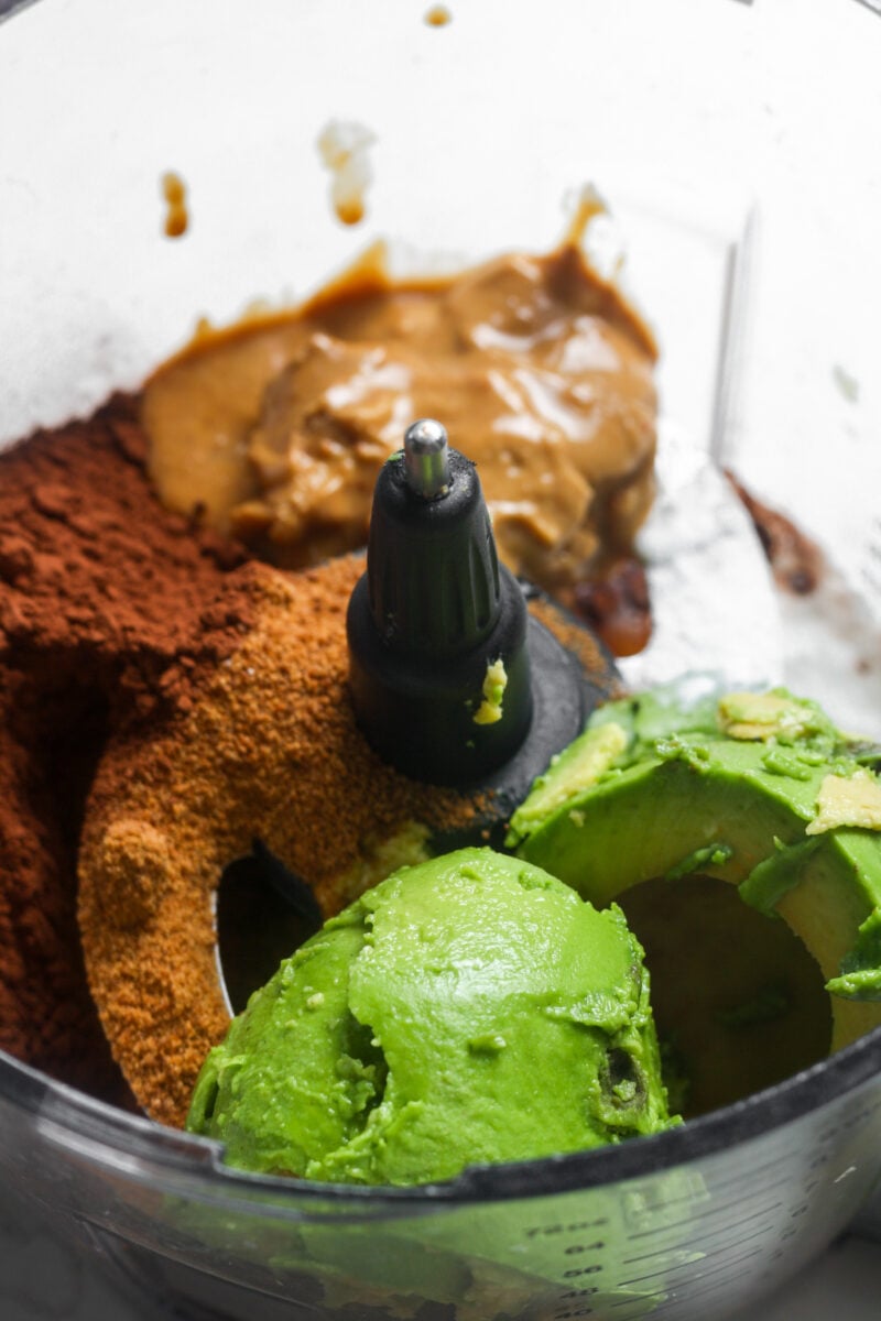 Avocado, cocoa, and peanut butter.