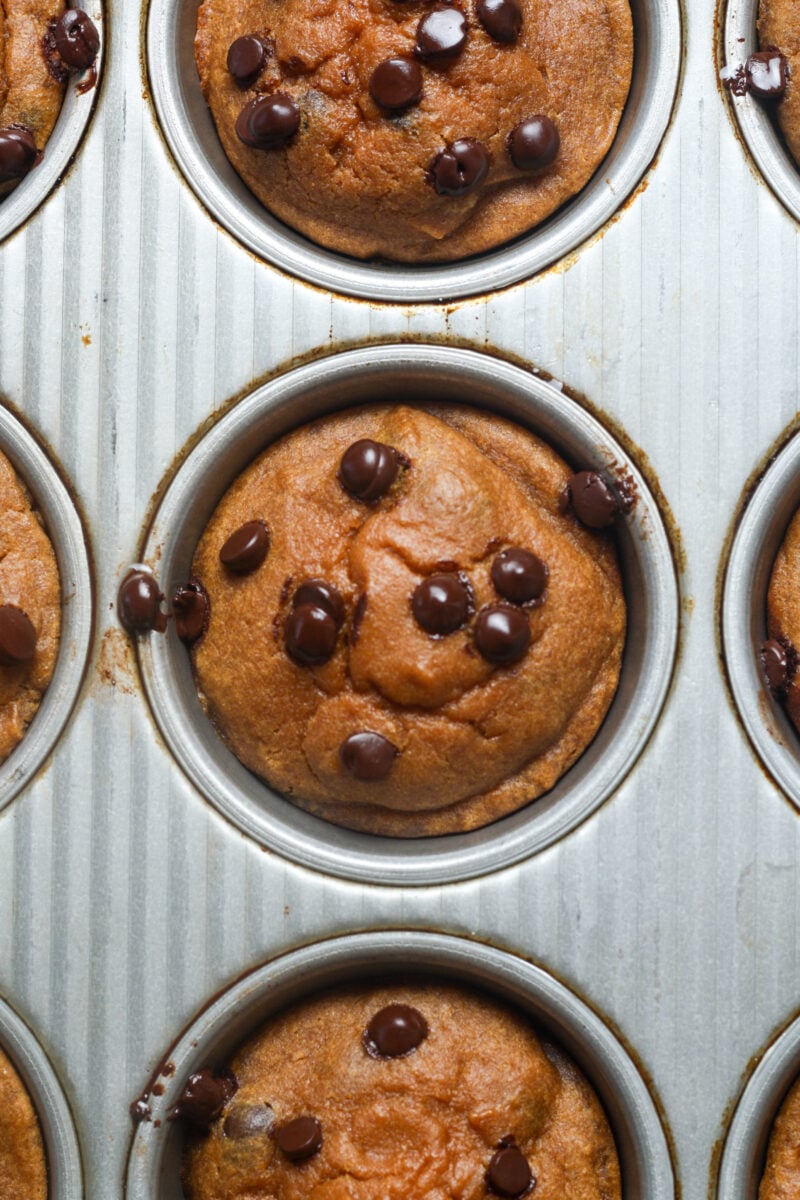 Baked sweet potato muffins.