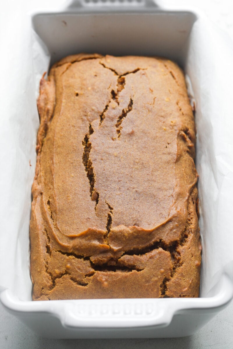Baked pumpkin bread.