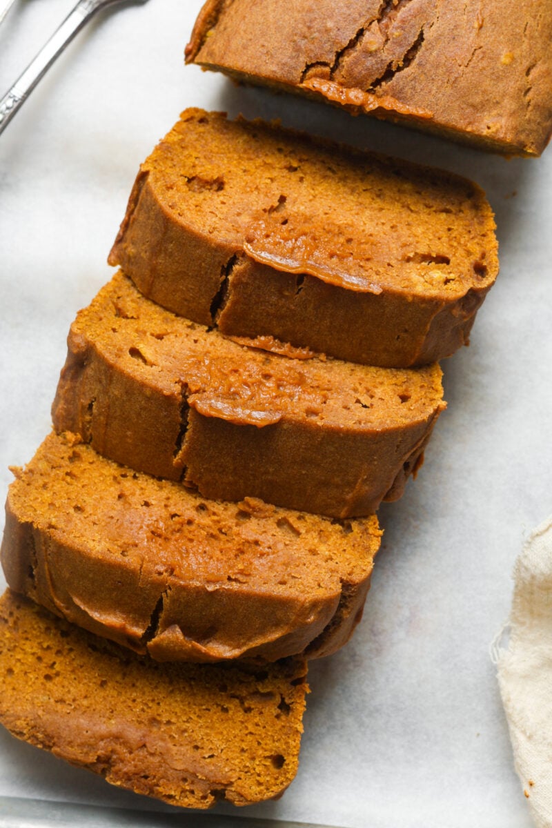 Healthy pumpkin bread.