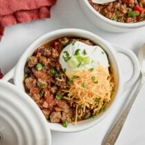 Dutch oven chili.