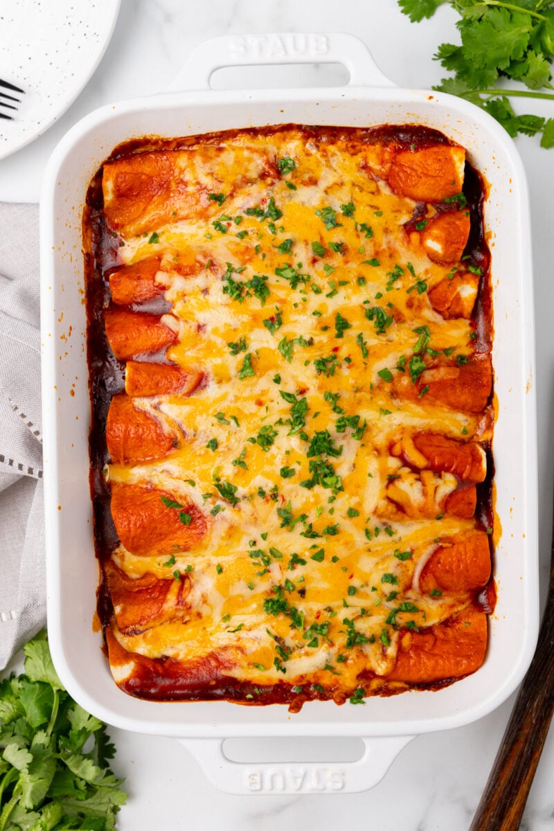 Baked chicken gluten free enchiladas.