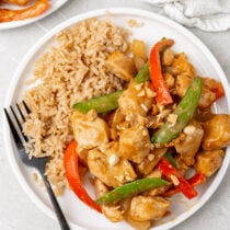 Peanut butter chicken.