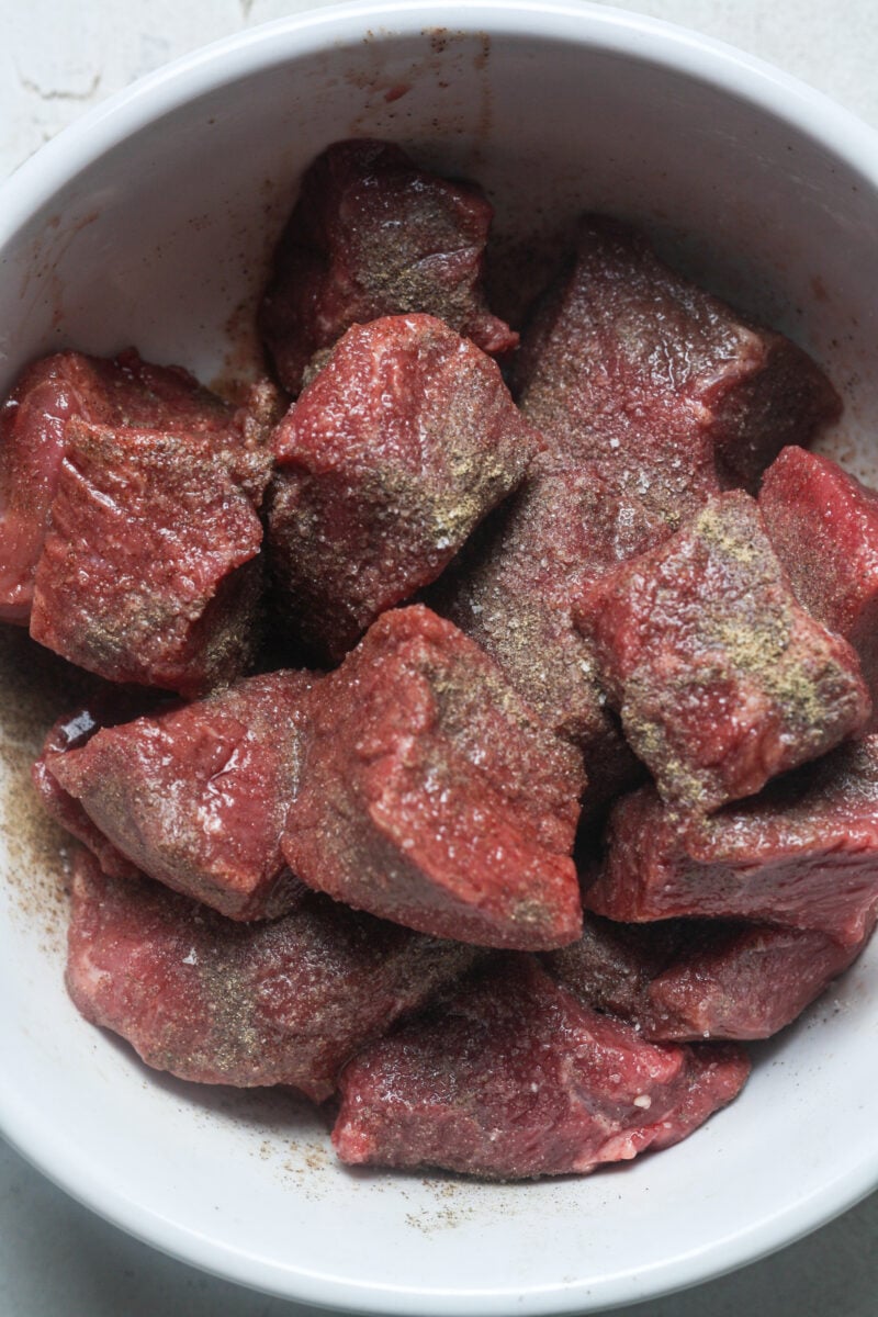 Beef stew meat.
