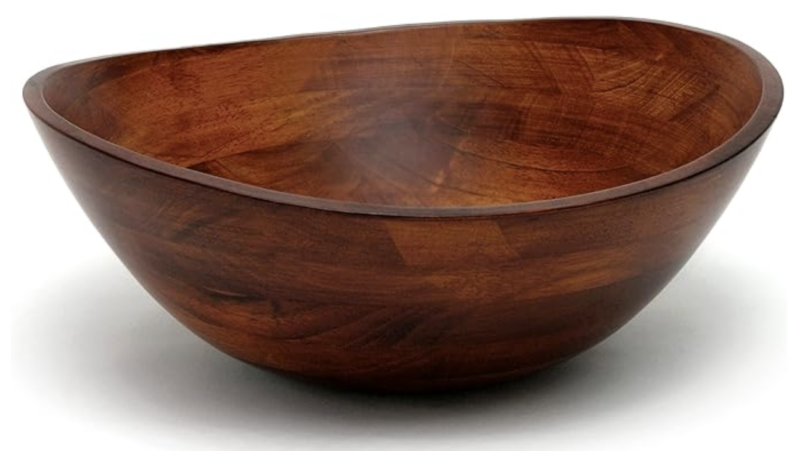 Wooden serving bowl.