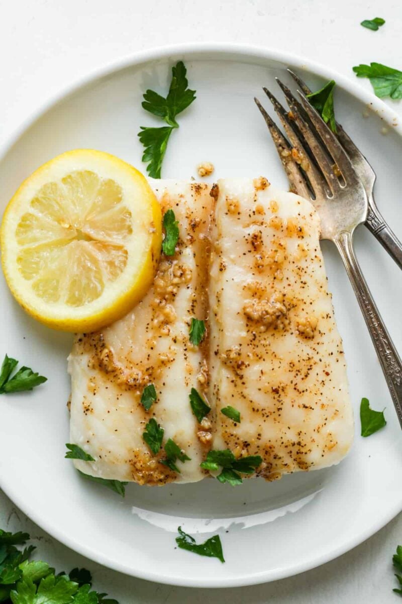 Baked halibut recipe.