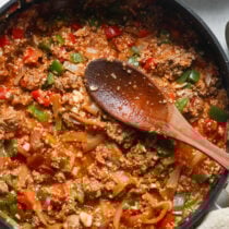 Deconstructed stuffed peppers.