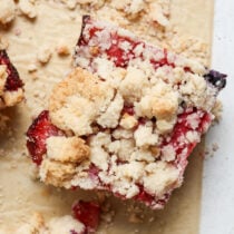 Strawberry crumble bars.