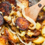 Fried potatoes and onions.