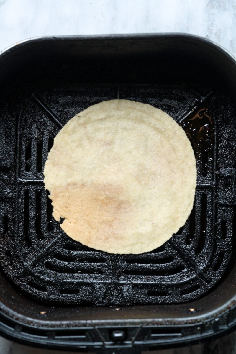 Tortilla in basket.