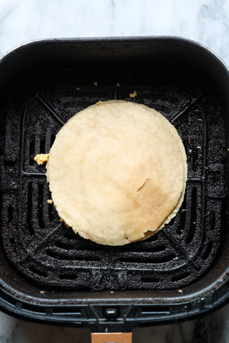 Two wraps in basket.