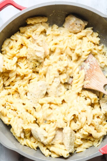 Garlic chicken pasta.