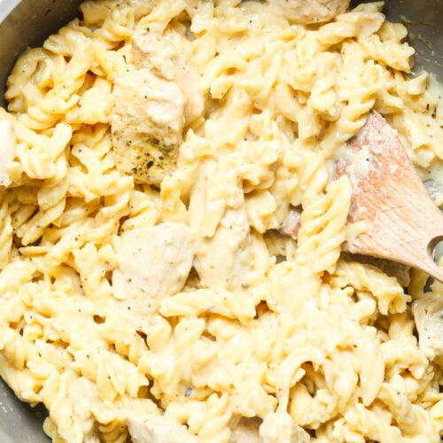 Garlic chicken pasta.