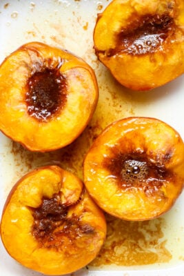 Baked peaches.
