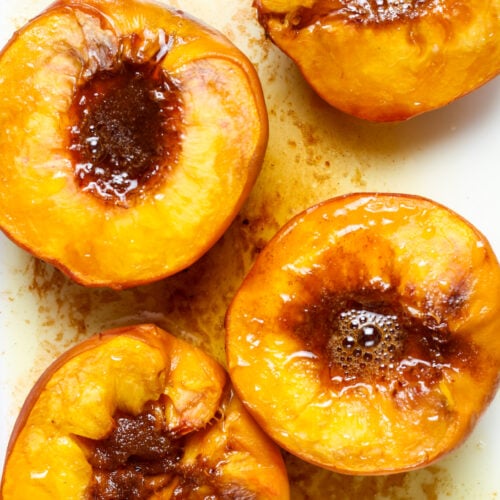 Baked peaches.