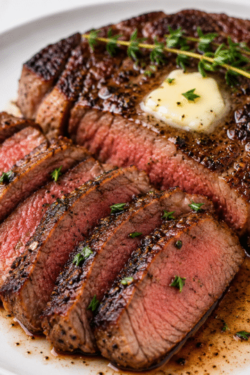 Air fryer ribeye steak.