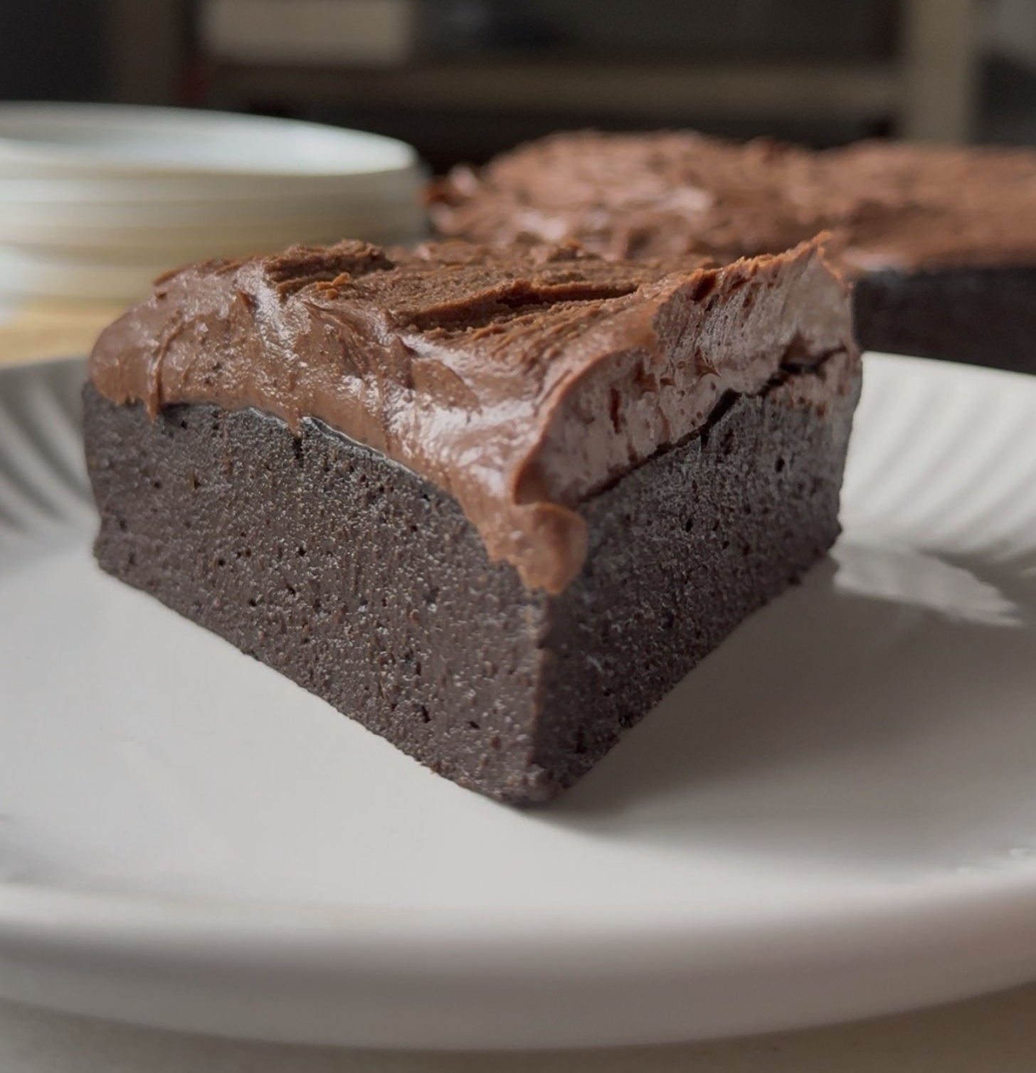 Slice of healthy cake.